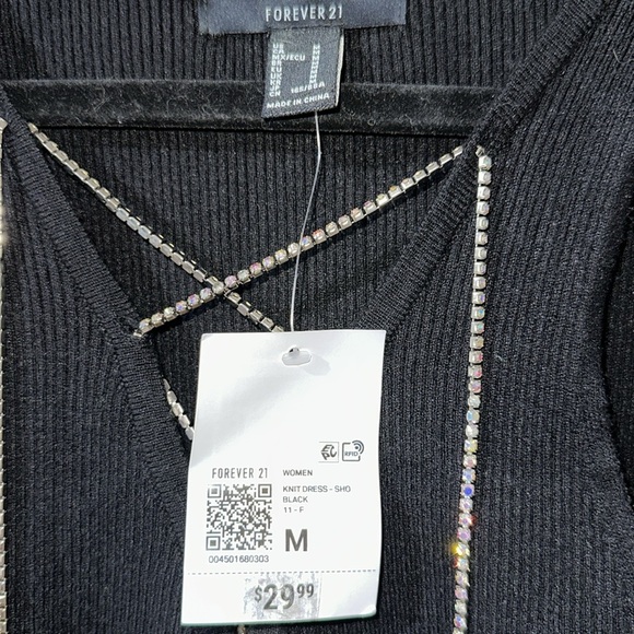 2/$15 NWT Forever 21 dress with rhinestones size medium. - Picture 4 of 6